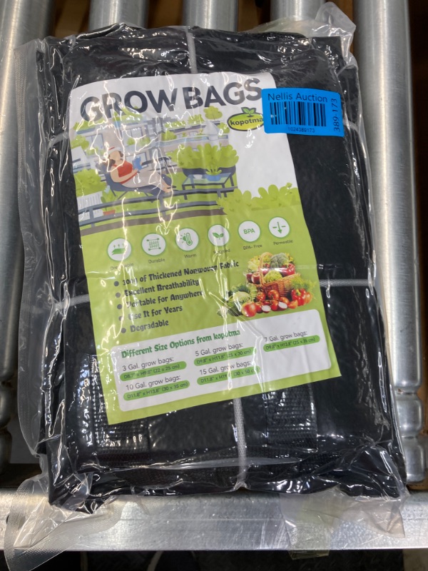 Photo 2 of 5Packs Mixed Size Grow Bags, Fabric Plant Grow Bags Fabric Planters Garden Bgas Fabric Pots Potato Grow Bags, Grow Bags 5Gal*2/7Gal/10Gal*2 5Gal+5Gal+7Gal+10Gal+10Gal Black