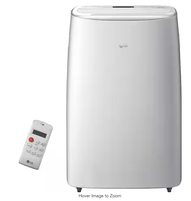 Photo 1 of 10,000 BTU 115-Volt Portable Air Conditioner Cools 450 sq. ft. with Dual Inverter, Quiet, Wi-Fi and LCD Remote in White