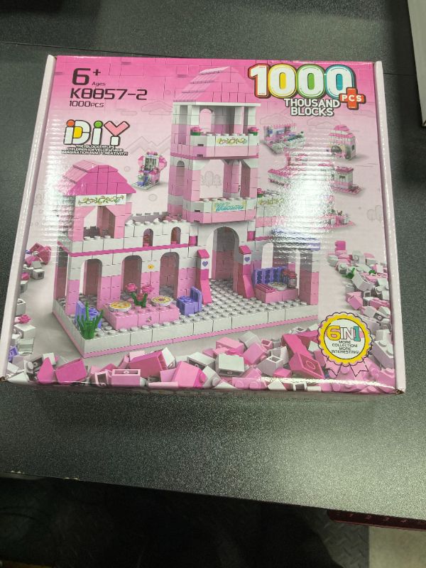 Photo 2 of AEROQUEST Princess Castle Building Blocks, 6-in-1 Building Toys 1000Pcs for Girls 6-12 Construction Play Set Educational Toys for Kids Christmas Birthday Toy Gift