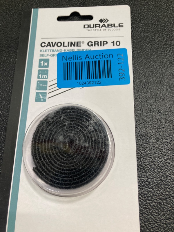 Photo 2 of DURABLE CAVOLINE Grip 10, Self-Gripping Cable Tie, Cable Management, Seamless Organization, Versatile, 1000 x 10 mm, 40" L x 0.4" W, Black (503101) Black 1 cm wide