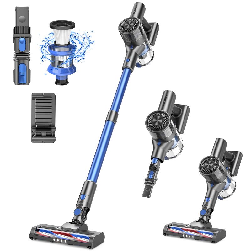 Photo 1 of Vacuum Cleaners for Home, Cordless Vacuum Cleaner with 80000 RPM High-Speed Brushless Motor, 2200mAh Powerful Lithium Batteries, 5 Stages High Efficiency Filtration, Up to 30 Mins Runtime Vacuum Light