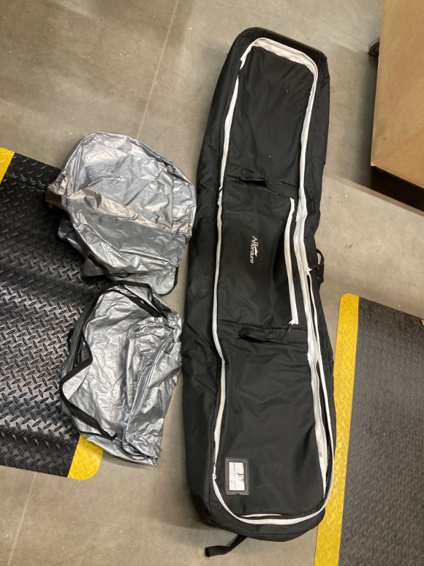 Photo 1 of Affordura Snowboard Bag Fits 2-Piece Ski and Boot Bag Padded Ski Bag with Wheels, Ski Bags and Boot Bags Waterproof Snowboard Bag for Air Travel with Strap, Ski Travel Bags for Flying