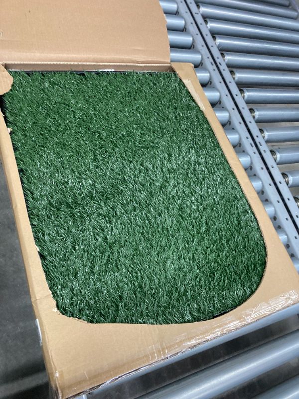 Photo 2 of PETMAKER Artificial Grass Puppy Pad for Dogs and Small Pets Collection – Portable Training Pad with Tray – Dog Housebreaking Supplies Medium 3-Layer System