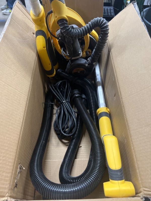 Photo 1 of Electric Drywall Sander with Vacuum, 6.5-amp, Auto Dust Absorption, 7 Variable Speed 900-1800RPM, Dustless Floor Sander with 26’ Power Cord for Popcorn Ceiling, Wood Floor etc
