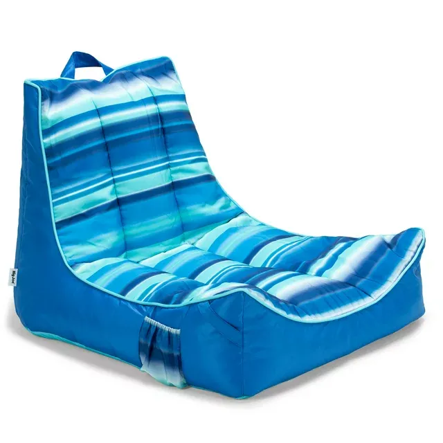 Photo 1 of Big Joe Captain S Pool Float Blue Ligo Blurred Stripe