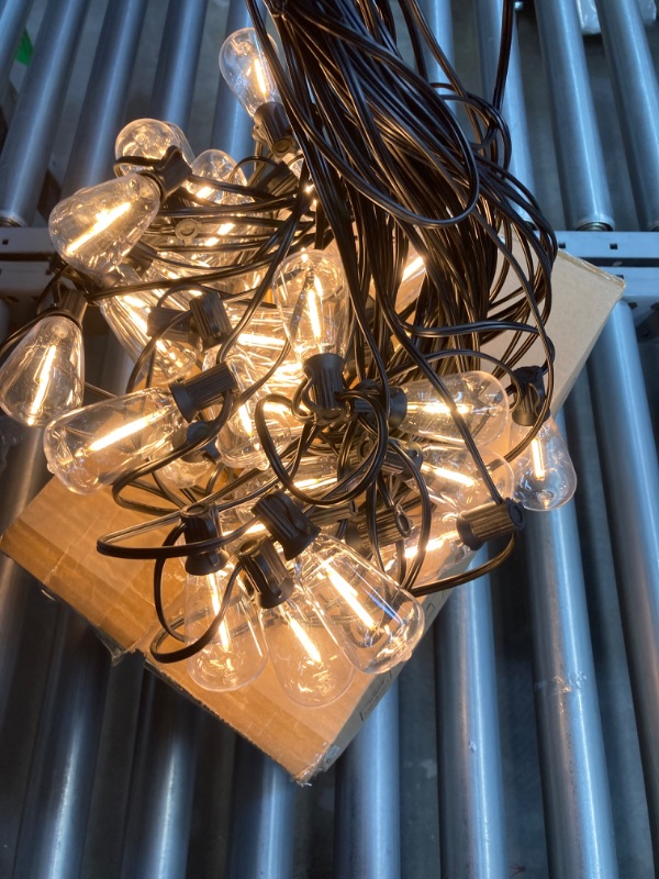 Photo 1 of 200FT (2x100FT) Globe Outdoor Lights String, Dimmable LED Patio String Light with 68 G40 Shatterproof Plastic Bulbs, Waterproof Commercial Hanging Lights for Outside Party Porch Backyard Bistro 200ft (100x2)