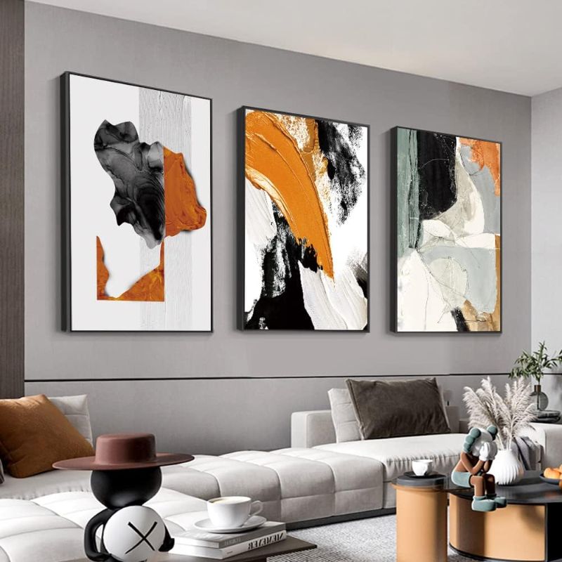 Photo 1 of Canvas Wall Art Aesthetic Abstract Graffiti Large 32" X 24" Set of 3 Minimalist Wall Decor Modern Nature Art Posters Prints Frame Wall Art For...
