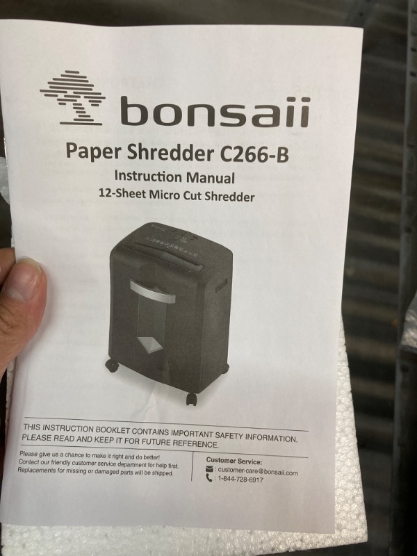 Photo 2 of Bonsaii Paper Shredder for Home Use, 6 Sheet Cross Cut Shredder, Shred Credit Card/Staples/Clips, Shredder for Home & Small Office Use, Home Shredder with Portable Handle Design & 13L Bin (C237-B)
