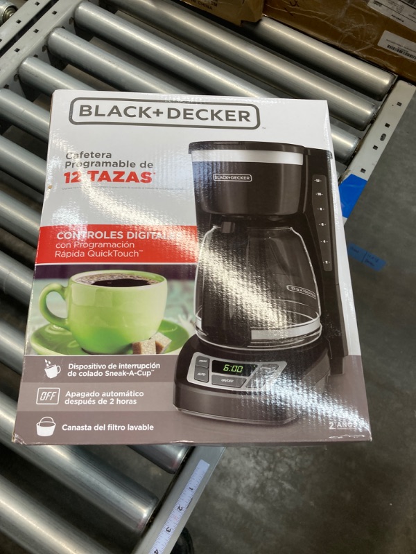 Photo 2 of Black+Decker CM1160B 12-Cup Programmable Coffee Maker, Black/Stainless Steel