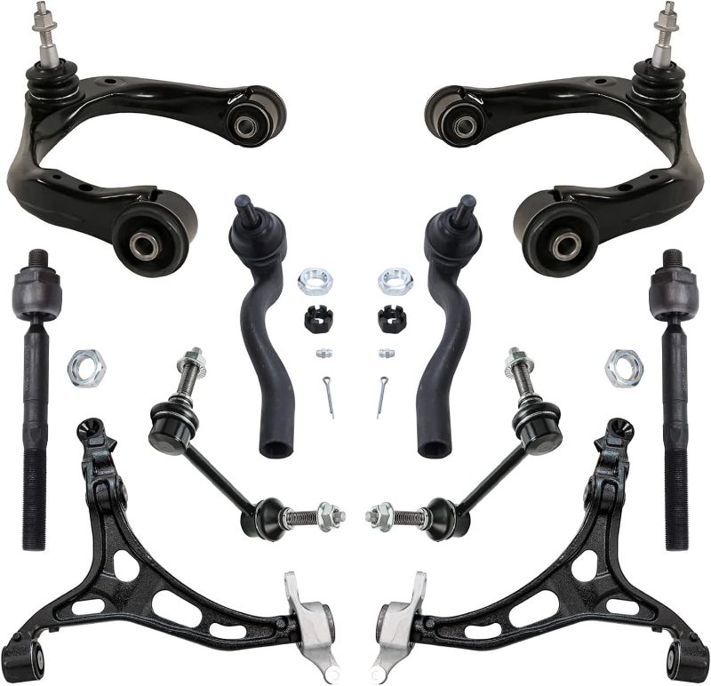 Photo 1 of Detroit Axle - 10pc Front End Control Arms Kit for Jeep 11-15 Grand Cherokee Dodge Durango, 4 Upper & Lower Control Arms 4 Tie Rods 2 Stabilizer Sway Bars 2011 2012 2013 2014 2015 Replacement
