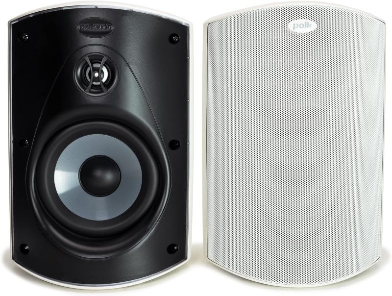 Photo 1 of Polk Audio Atrium 6 Outdoor All-Weather Speakers with Bass Reflex Enclosure (Pair, White) | Broad Sound Coverage | Speed-Lock Mounting System