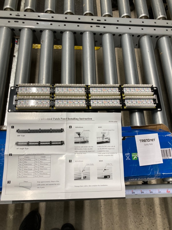 Photo 2 of TRENDnet 48-Port Cat 6 Unshielded Patch Panel (Version v2.0R)