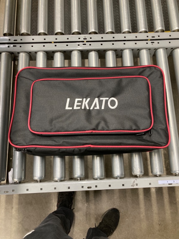 Photo 1 of BC Guitar Pedal Board, LEKATO Pedal Board 20"x12"x2.4", Guitar Pedal Case with Compartment for Power Supply, Carry Bag and Mounting Tape