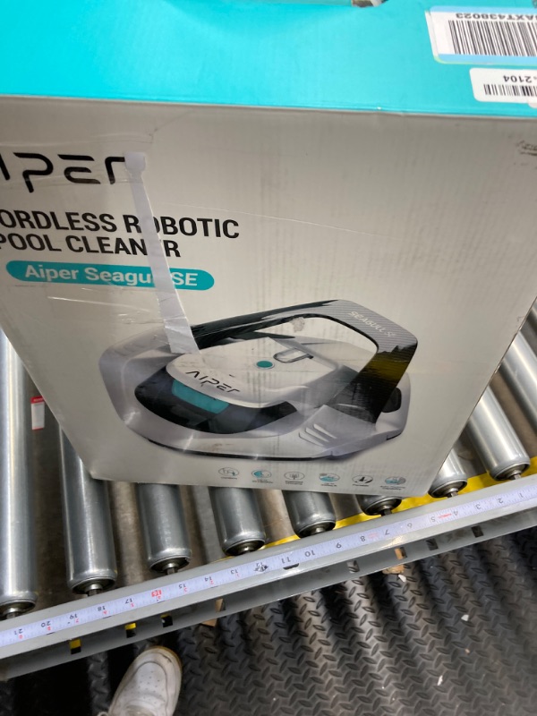 Photo 1 of AIPER Seagull SE Cordless Pool Vacuum Robot, Ideal for Above Pools up to 850 Sq.Ft, Lasts 90 Mins, LED Indicator - White