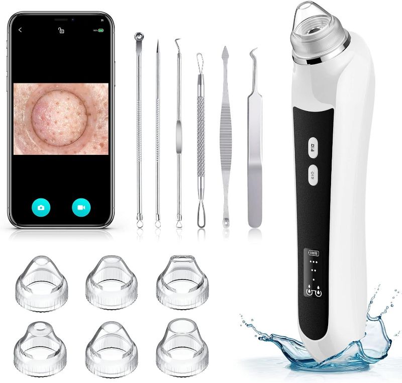 Photo 1 of Brand: Vueix
3.7 3.7 out of 5 stars 32
Blackhead Remover Pore Vacuum Acne Extractor: Upgraded Pore Cleanser with Blue Light- Rechargeable Black Head Remover for Face, Whitehead Removal, Facial Firming, Oil Reducing for Women & Men