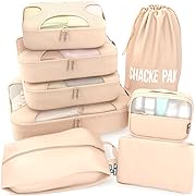 Photo 1 of Shacke Pak - 8 Set Packing Cubes - Travel Organizers with Laundry Bag (Cream)
Visit the Shacke Store