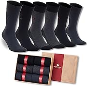 Photo 1 of Men’s Diabetic Dress and Trouser Socks – Loose Fit, Seamless Toe & Non-Binding Top, Rayon Made from Bamboo, Odor Free & Breathable, Calf Socks, Crew Socks, Fi