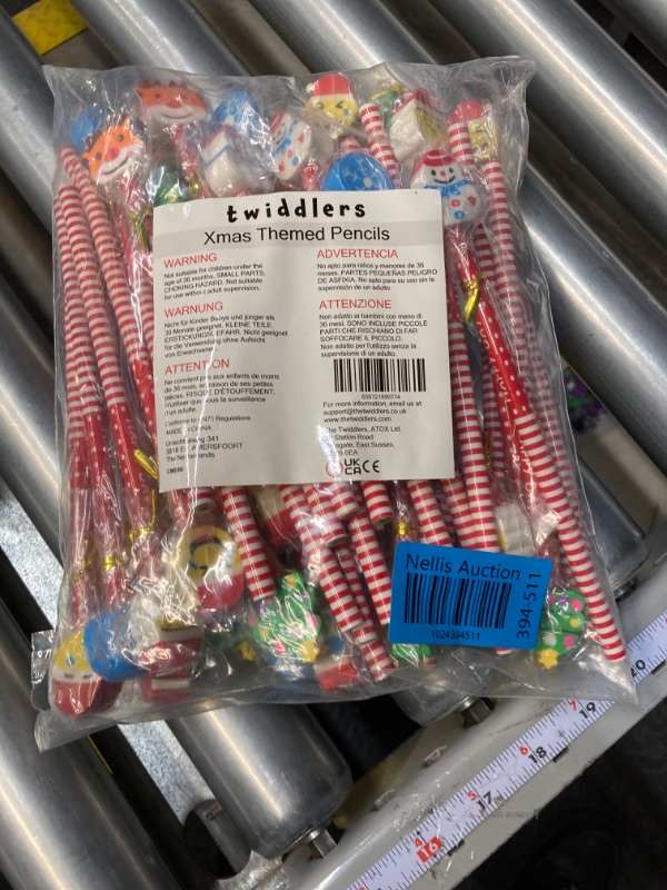 Photo 1 of THE TWIDDLERS 50 Christmas Pencils with Eraser Toppers - Xmas Stocking Stuffers