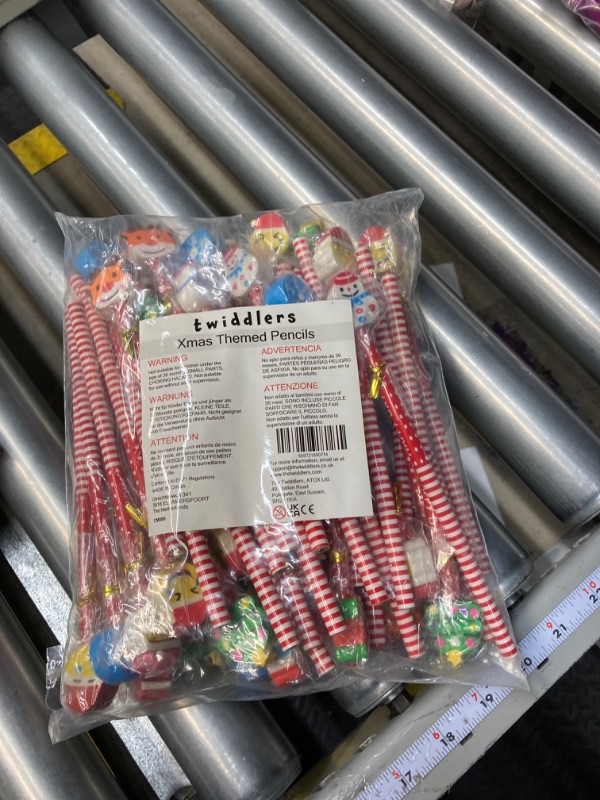 Photo 1 of THE TWIDDLERS 50 Christmas Pencils with Eraser Toppers - Xmas Stocking Stuffers