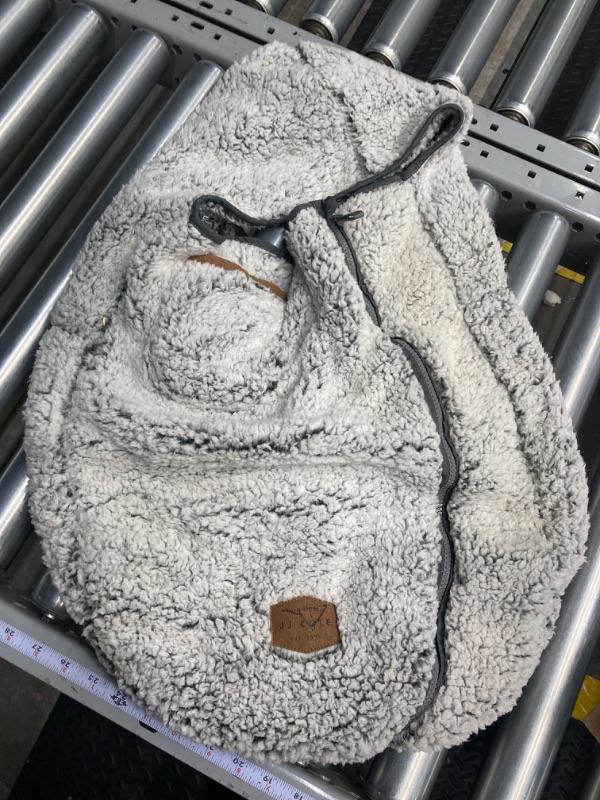 Photo 3 of JJ Cole Winter Baby Car Seat Cover - Winter Car Seat Cover for Baby Seat or Stroller - Infant Car Seat Covers with Warm Sherpa Lining - Cuddly Gray