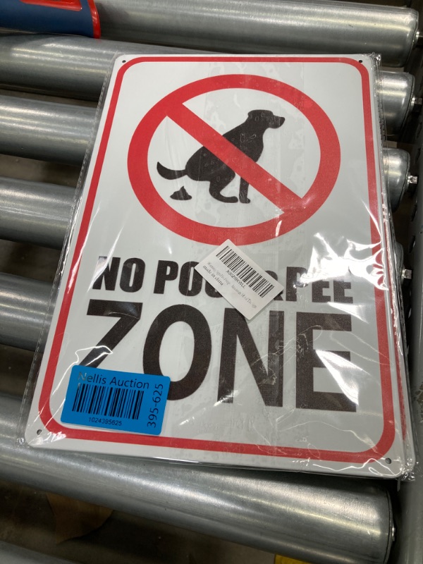 Photo 3 of *** Bundle *** Warning Sign No Poop & Pee Zone Pet Animal Sign Road Sign Business Sign 8X12 Inches Aluminum Metal Tin Sign 