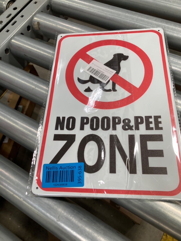 Photo 3 of *** Bundle *** Warning Sign No Poop & Pee Zone Pet Animal Sign Road Sign Business Sign 8X12 Inches Aluminum Metal Tin Sign