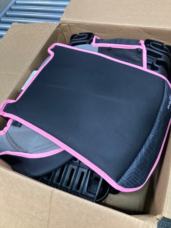 Photo 2 of Evenflo GoTime LX High Back Booster Car Seat High Back Terrain Pink