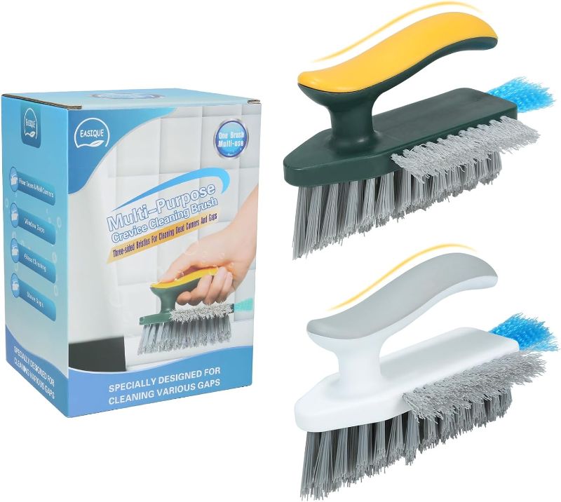 Photo 1 of *** Bundle *** 2 Pcs Multi-Purpose Gap Cleaning Brushes, Durable Bristles Suitable for All Surfaces, Stubborn Stains Remover, Crevice Scrub Brush, Ideal for Kitchen, Bathroom, Tracks, and Shoe Seams ( 2 pack )