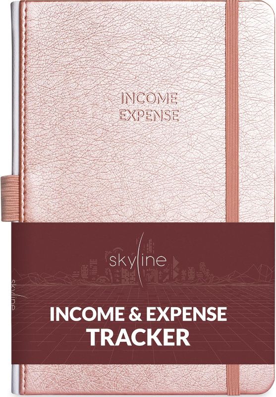 Photo 1 of *** Bundle *** Skyline Income and Expense Tracker Notebook – Accounting Ledger Book for Bookkeeping – Accounting Book & Bookkeeping Record Book, Small Business Essential, A5 (5.8" x 8.3"), Hardcover (Silver Black) Silver Black A5 (5.8? x 8.3?) ( 2 pack ) 