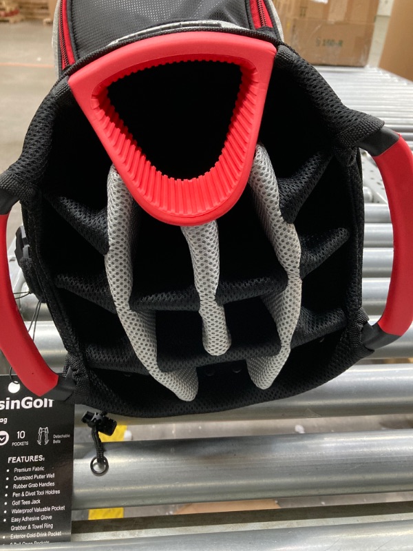 Photo 1 of 14 Way Golf Cart Bag for Push Bag Classy Design Full Length with Cooler, Rain Hood, Putter Well
