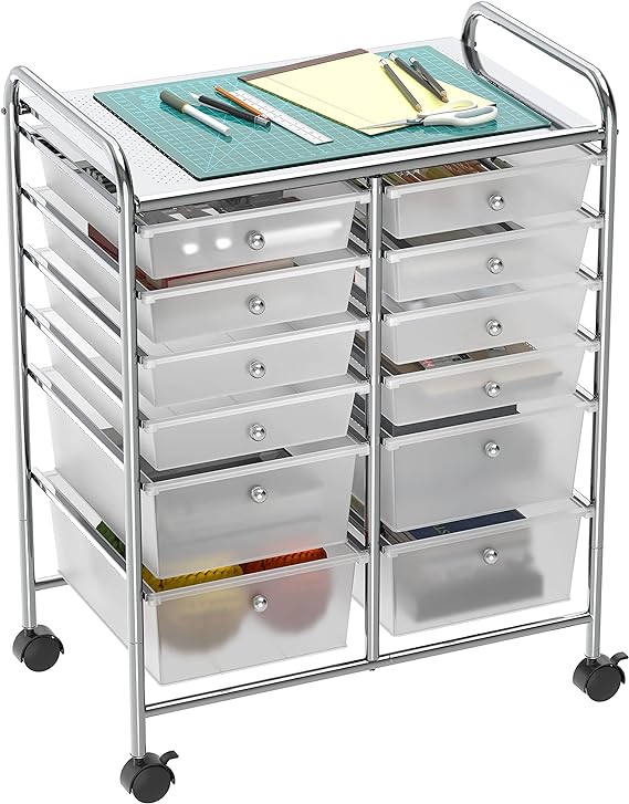 Photo 1 of Simple Houseware Utility Cart with 12 Drawers Rolling Storage Art Craft Organizer on Wheels