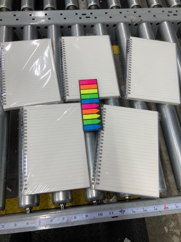 Photo 1 of 5 Pack Transparent Hardcover Dot Grid Notebook/Bullet journaling,Writing Diary Subject Notebooks,80 Sheets (160Pages)-8.35x 5.75inch,A5 Size. Dot pages