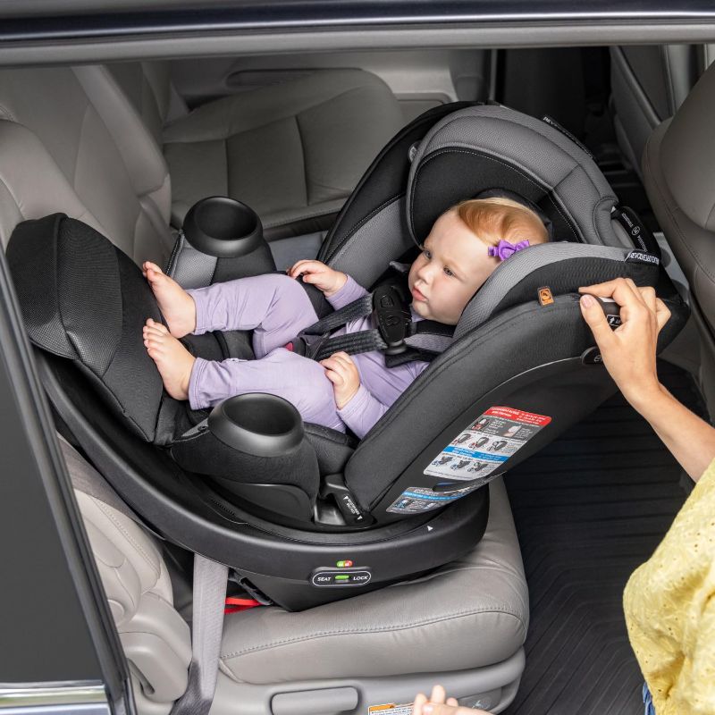 Photo 1 of Evenflo Revolve360 Extend All-in-One Rotational Car Seat with Quick Clean Cover (Revere Gray)