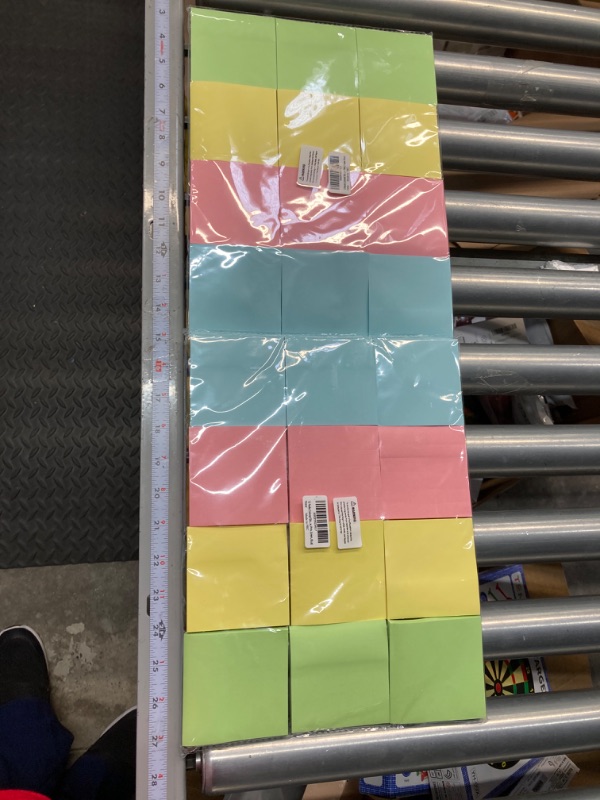 Photo 2 of BUNDLE OF 2 12 Packs Colored Sticky Notes, 3"x3" Self-Stick Pads with 960 Sheets in Total, 80 Sheets/Pack, Perfect for Office, Home, School, Meetings - 4 Colour (Yellow, Pink, Green, Blue) 12 Pack Sticky Note