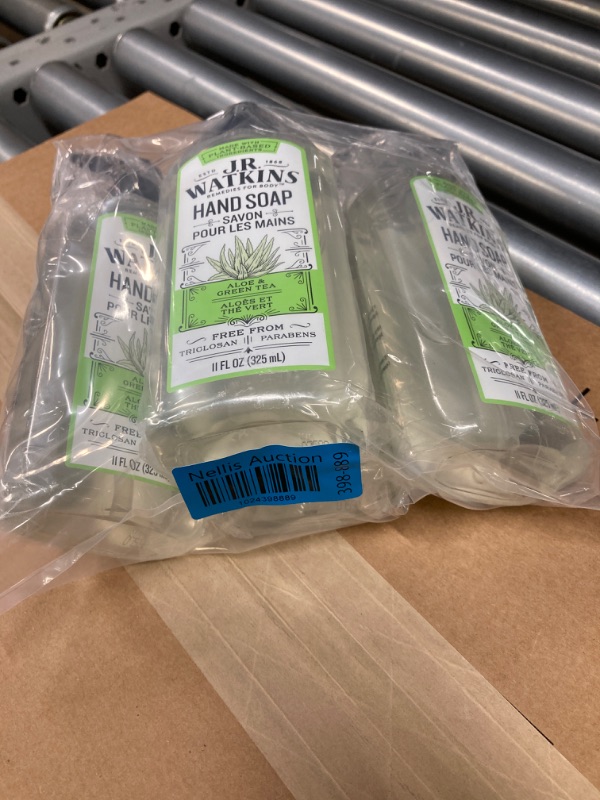 Photo 2 of **Pack of 4** J.R. Watkins Gel Hand Soap, Scented Liquid Hand Wash for Bathroom or?Kitchen, USA Made and Cruelty Free, 11 fl oz, Aloe & Green Tea Aloe & Green Tea 11 Fl Oz (Pack of 1)