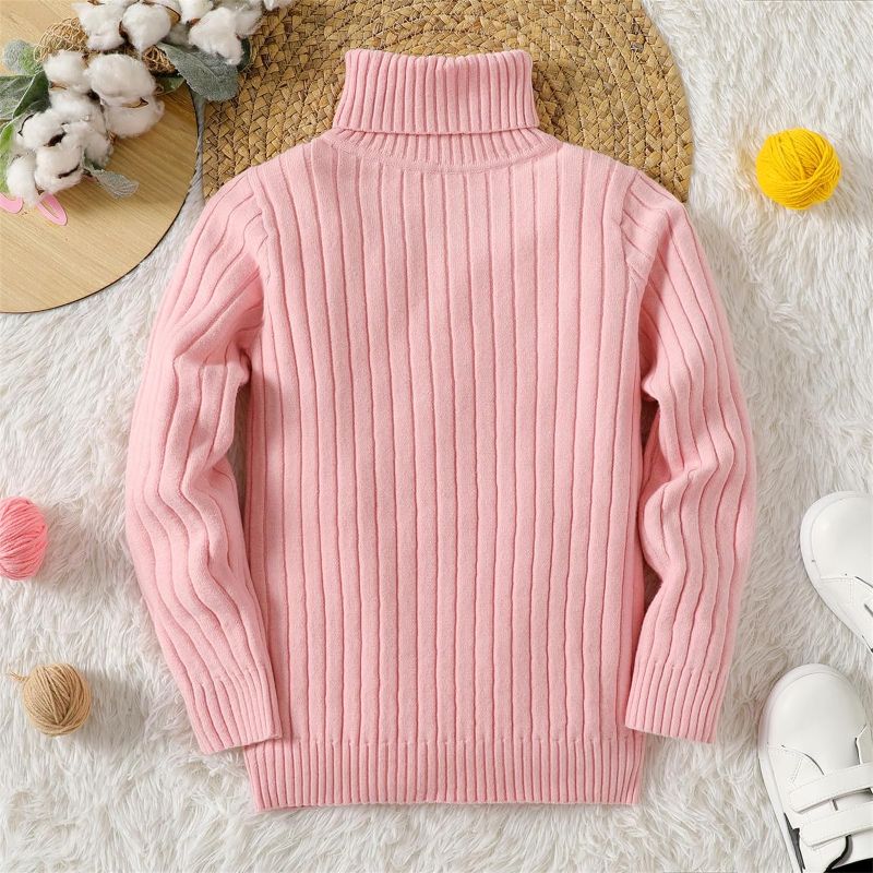 Photo 1 of **Not exact photo** PATPAT Toddler Girls Boys Valentines Sweater Turtleneck Long Sleeve Shirts Undershirts for Girls Boys Kids Size