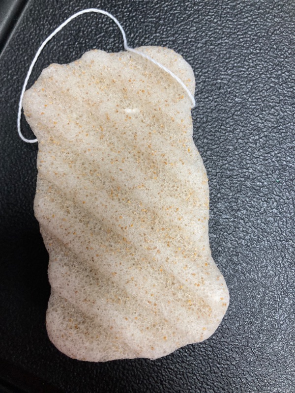 Photo 2 of **3 Pack** SAHBINAT Natural Konjac Walnut Bath Sponge - All Natural/Organic loofah and enriched with Walnut Fragments - Both for Facial and Body - Exfoliator - Long Lasting Scrubber - More Hygienic Choice