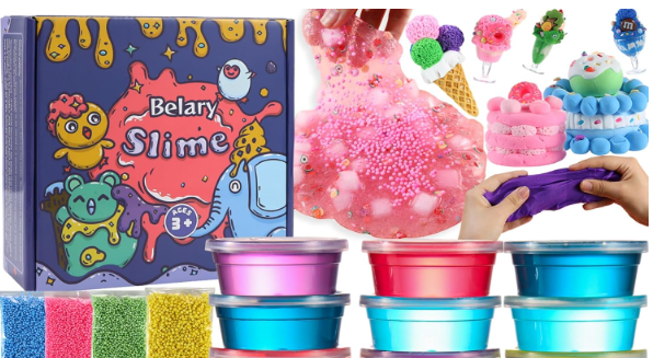 Photo 1 of ** 2 Sets** Ultimate Slime Kit for Girls 10-12 for Kids, Slime Pack to DIY Big Soft Slime Making Kits Super Party Favors Gift Toys for Kids,Slime Kit for Girls and Boys Christmas Party Favors Toys for Girls A-slime Kit Set