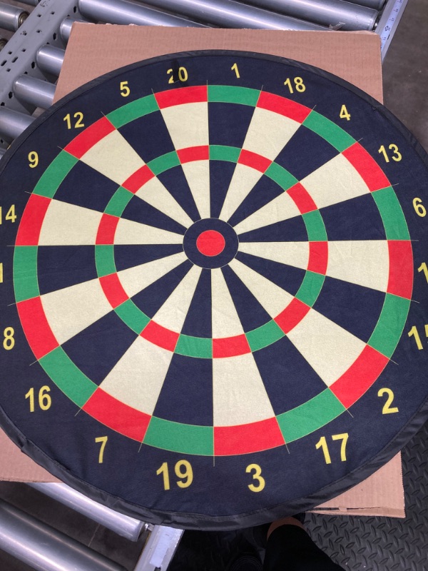 Photo 3 of **2 Packs** TEMI 29" Large Dart Board for Kids, Boys Toys Dartboards with 20 Velcro Sticky Balls/Darts, Indoor & Outdoor Sport Fun Party Play Game Toys, Gifts for Boys Girls 3 4 5 6 7 8 9 10 11 12 Years Old 29" board with 20 sticky darts