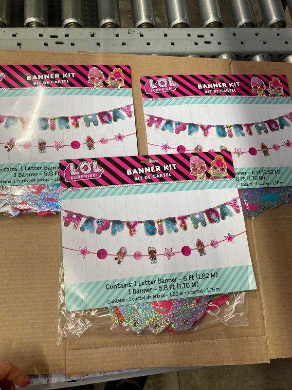 Photo 2 of **Not exact photo** **3 Sets** LOL Surprise Add-An-Age Birthday Letter Banner - 10 1/2' x 10", 1 Set