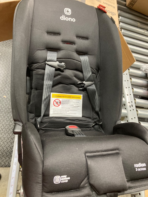 Photo 2 of Diono Radian 3R, 3-in-1 Convertible Car Seat, Rear Facing & Forward Facing, 10 Years 1 Car Seat, Slim Fit 3 Across, Jet Black Radian 3R Fits 3 Across Black Jet