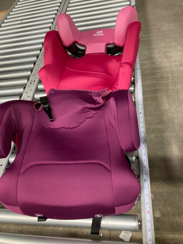 Photo 2 of Diono Cambria 2 XL 2022, Dual Latch Connectors, 2-in-1 Belt Positioning Booster Seat, High-Back to Backless Booster with Space and Room to Grow, 8 Years 1 Booster Seat, Pink NEW! Pink