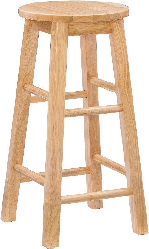 Photo 1 of 
Linon Natural Barstool with Round Seat, 24-Inch