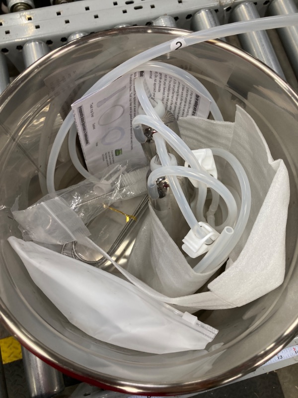 Photo 2 of Hantop 12L Cow Milking Machine, Rechargeable Pulsation Speed Adjustable Vacuum Pump with Pressure Gauge, 304 Stainless Steel Bucket Cow Milker Machine (Pro Plus) 12L for Cow