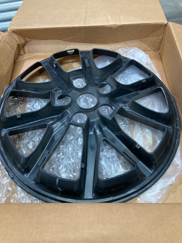 Photo 1 of Mayde 18-Inch Wheel Covers fits 2017-2023 Tesla Model 3 Rims, Replacement Hub Caps (1 Piece, Matte Black)