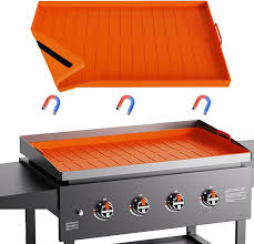 Photo 1 of 3 pcs Silicone Griddle Mat for Blackstone - 28 Inch Magnetic Protective Cover with Handheld - Heavy Duty, Food Grade, All-Season Grill Mat- Protects from Rodents, Insects, Debris, and Rust Magnetic 28 inch