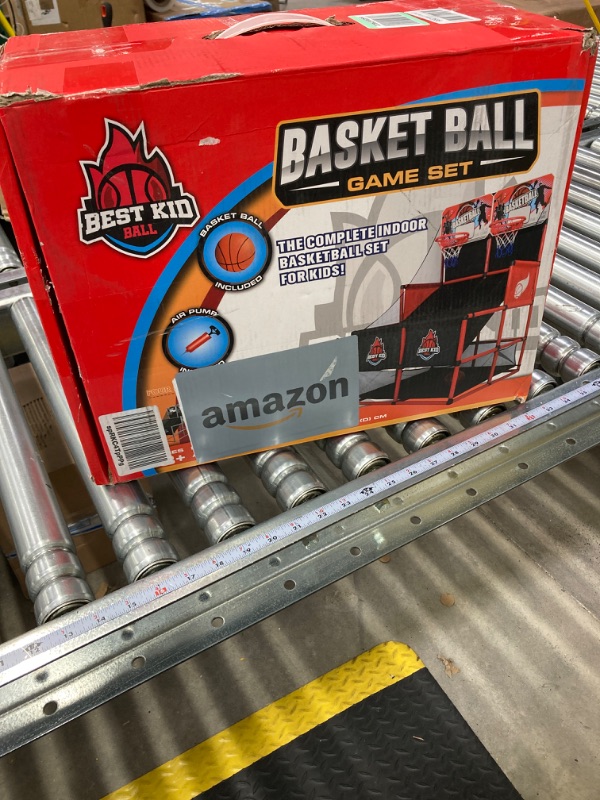 Photo 1 of BESTKID BALL Indoor Basketball Game - Double Shot Basketball Arcade – Indoor Basketball Hoop for Kids – Premium Basketball Arcade Game Indoor with Pump – Easy and Quick Assembling