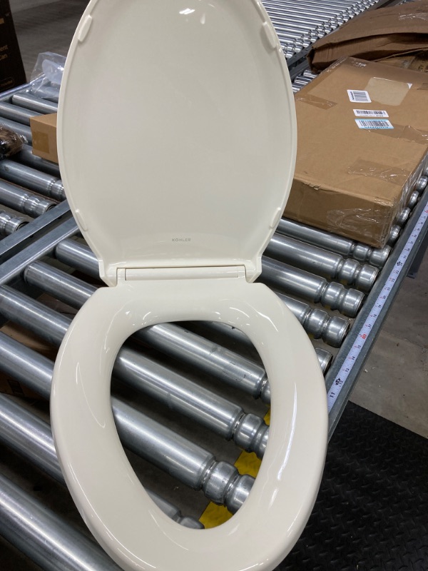 Photo 2 of KOHLER 4734-RL-0 RUTLEDGE READYLATCH QUIET CLOSE ELONGATED TOILET SEAT, WHITE