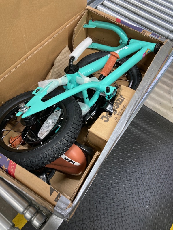 Photo 2 of JOYSTAR Kids Bike for Boys Girls Ages 2-9 Years Old, 12-18 Inch BMX Style Kid's Bicycles with Training Wheels, 18 Inch Bikes with Kickstand and Handbrake, Multiple Colors Mint Green 12 Inch With Training Wheels