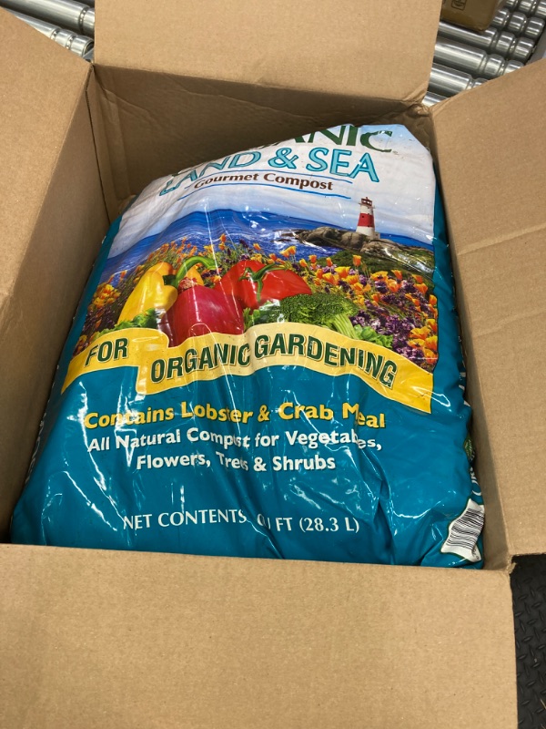 Photo 2 of Espoma Organic Land and Sea Gourmet Compost with Lobster & Crab Meal; the Best of Both Worlds! Gourmet Planting Mix for Vegetables, Flowers, Trees & Shrubs. 1 Cubic Foot Bag